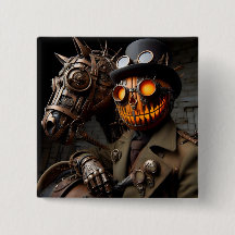 Halloween Steampunk Jack-O-Lantern Horseman