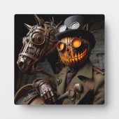Halloween Steampunk Jack-O-Lantern Horseman Fotoplatte (Vorderseite)