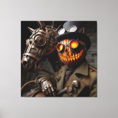 Halloween Steampunk Jack-O-Lantern Horseman Leinwanddruck (Vorderseite)