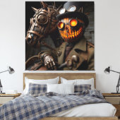 Halloween Steampunk Jack-O-Lantern Horseman Leinwanddruck (Insitu (Schlafzimmer))