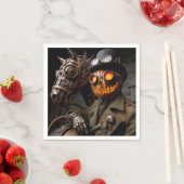 Halloween Steampunk Jack-O-Lantern Horseman Serviette (Beispiel)