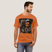 Halloween Steampunk Jack-O-Lantern Horseman T-Shirt (Vorne ganz)