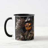 Halloween Steampunk Jack-O-Lantern Horseman Tasse (Links)