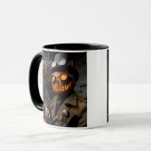 Halloween Steampunk Jack-O-Lantern Horseman Tasse (Vorderseite Links)