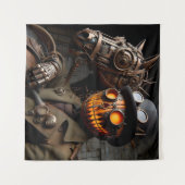 Halloween Steampunk Jack-O-Lantern Horseman Wandteppich (Vorderseite (Horizontal))