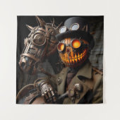 Halloween Steampunk Jack-O-Lantern Horseman Wandteppich (Vorderseite)