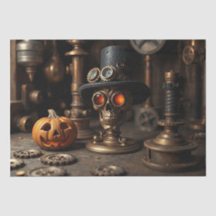 Halloween Steampunk Schädel Seidenpapier