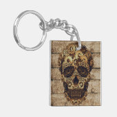 Halloween Steampunk Skeleton Schlüsselanhänger (Vorderseite links)
