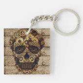 Halloween Steampunk Skeleton Schlüsselanhänger (Rückseite)