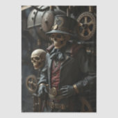 Halloween Steampunk Skeleton Seidenpapier (Vorderseite)