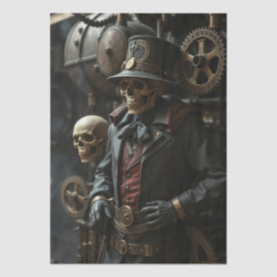 Halloween Steampunk Skeleton Seidenpapier