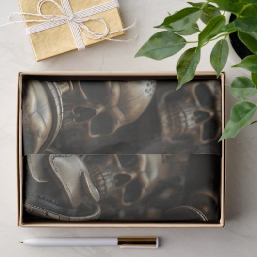 Halloween Steampunk Skeleton Seidenpapier (Geschenk)