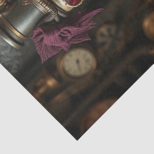 Halloween Steampunk Skeleton Seidenpapier (Detail)