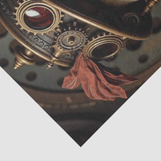 Halloween Steampunk Skeleton Seidenpapier (Detail)