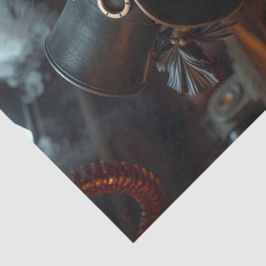 Halloween Steampunk Skeleton Seidenpapier (Detail)