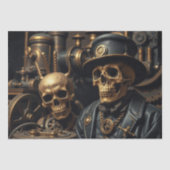 Halloween Steampunk Skeleton Seidenpapier (Vorderseite)