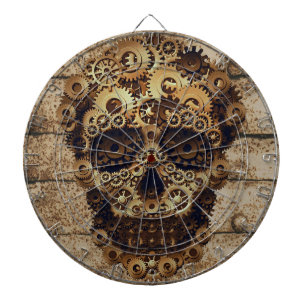 Halloween Steampunk Skull Dartboard Dartscheibe