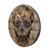 Halloween Steampunk Skull Dartboard Dartscheibe (Vorderseite rechts)