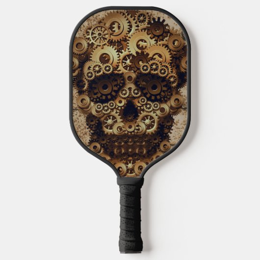 Halloween Steampunk Skull Pickleball Paddle (Vorderseite)
