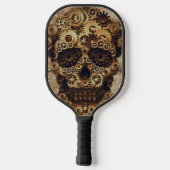 Halloween Steampunk Skull Pickleball Paddle (Rückseite)