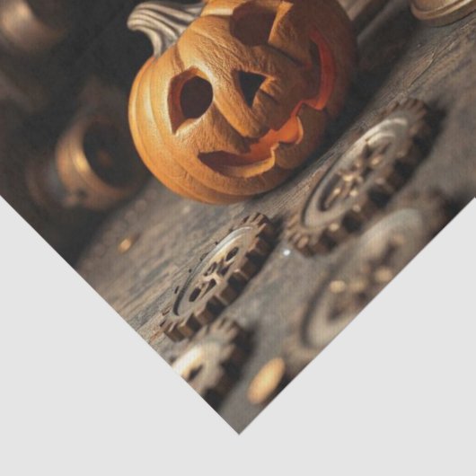 Halloween Steampunk Skull Seidenpapier (Detail)