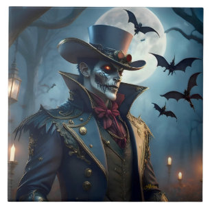 Halloween Steampunk Southern Gentleman Zombie Fliese