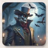 Halloween Steampunk Southern Gentleman Zombie Getränkeuntersetzer (Vorderseite)