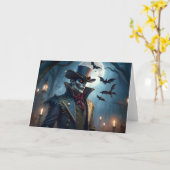 Halloween Steampunk Southern Gentleman Zombie Karte (Gelbe Blume)