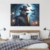 Halloween Steampunk Southern Gentleman Zombie Leinwanddruck (Insitu (Schlafzimmer))