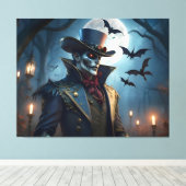 Halloween Steampunk Southern Gentleman Zombie Leinwanddruck (Insitu (Holzboden))