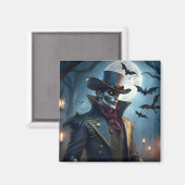 Halloween Steampunk Southern Gentleman Zombie Magnet (Vorderseite/Rückseite)