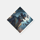 Halloween Steampunk Southern Gentleman Zombie Serviette (Ecke)