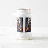 Halloween Steampunk Vampire Zombie Bierglas (Vorderseite Links)