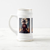 Halloween Steampunk Vampire Zombie Bierglas (Links)