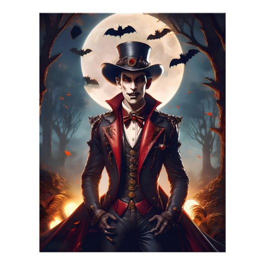 Halloween Steampunk Vampire Zombie Fotodruck (Vorne)