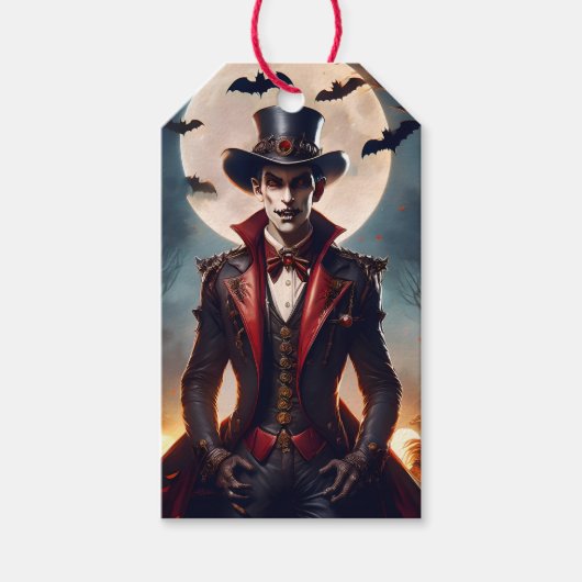 Halloween Steampunk Vampire Zombie Geschenkanhänger (Vorderseite)