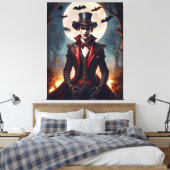 Halloween Steampunk Vampire Zombie Leinwanddruck (Insitu (Schlafzimmer))