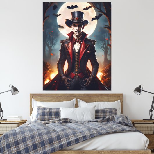 Halloween Steampunk Vampire Zombie Leinwanddruck (Insitu (Schlafzimmer))