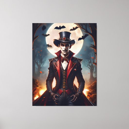 Halloween Steampunk Vampire Zombie Leinwanddruck (Vorderseite)
