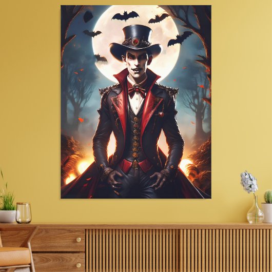 Halloween Steampunk Vampire Zombie Leinwanddruck (Insitu (Wohnzimmer))