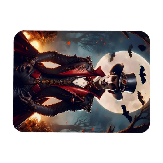 Halloween Steampunk Vampire Zombie Magnet (Horizontal)