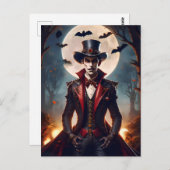 Halloween Steampunk Vampire Zombie Postkarte (Vorne/Hinten)