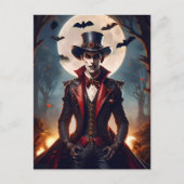 Halloween Steampunk Vampire Zombie Postkarte (Vorderseite)