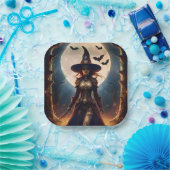 Halloween Steampunk Waldhexe Pappteller (Party)