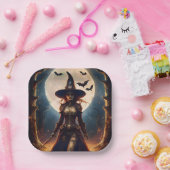 Halloween Steampunk Waldhexe Pappteller (Party)