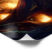 Halloween Steampunk Waldhexe Poster (Ecke)