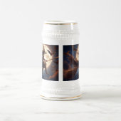 Halloween Steampunk Witch Moonlight Flight Bierglas (Mittel)