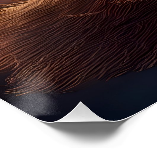 Halloween Steampunk Witch Moonlight Flight Poster (Ecke)