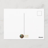 Halloween Steampunk Witch Moonlight Flight Postkarte (Rückseite)