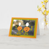 Halloween, stecken Sie Ihr Foto, Kürbis Karte (Gelbe Blume)